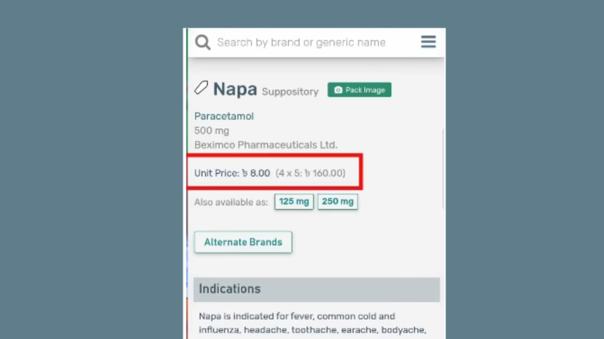 ওষুধের দাম জানুন