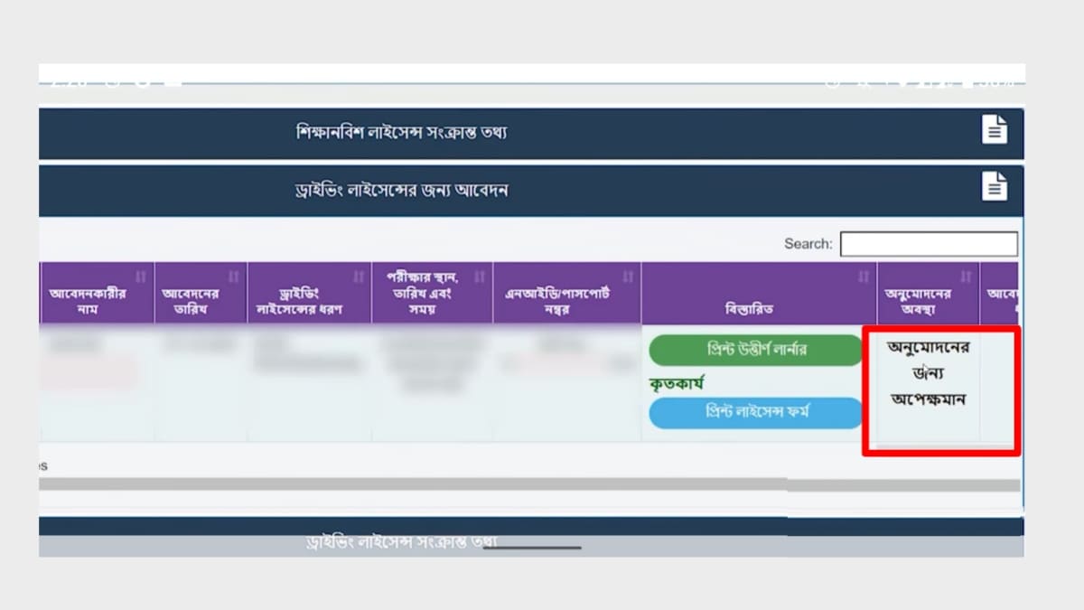 ড্রাইভিং লাইসেন্সের জন্য আবেদন করার নিয়ম ২০২৫