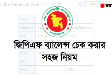 Online GPF balance চেক করার নিয়ম ২০২৫