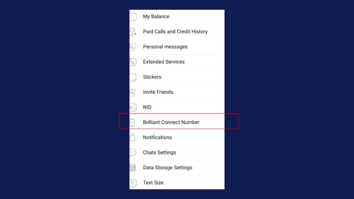 ব্রিলিয়ান্ট কানেক্ট নাম্বর পরিবর্তন
