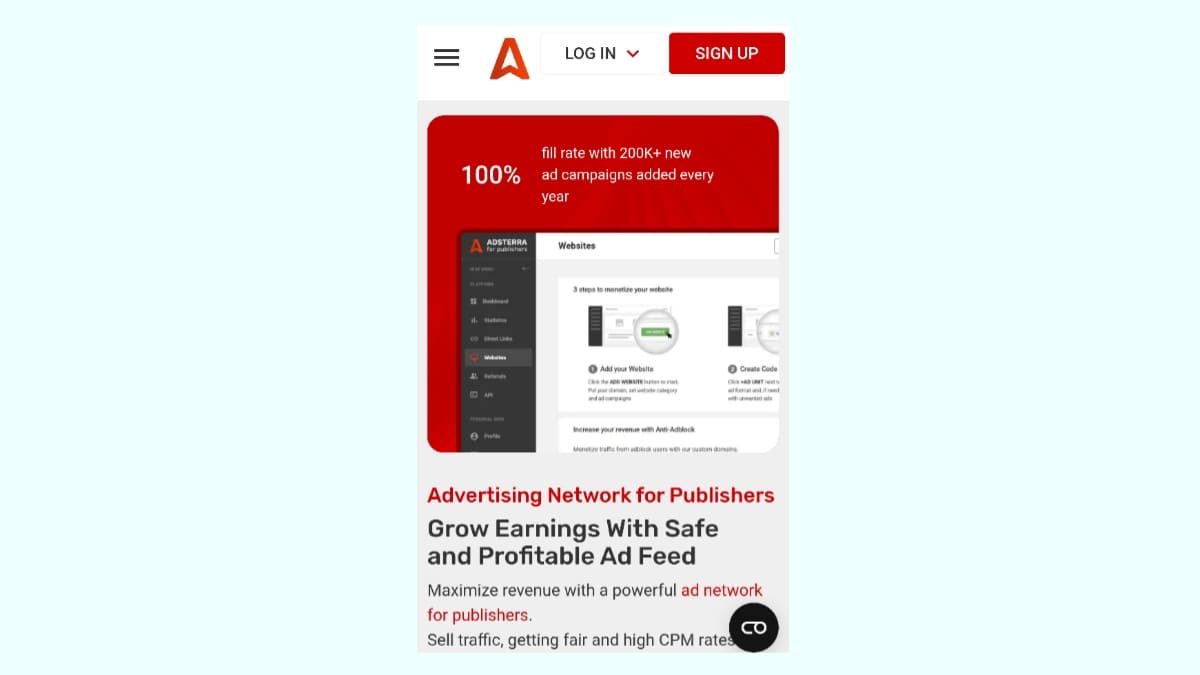 ওন লাইন ইনকাম Adsterra