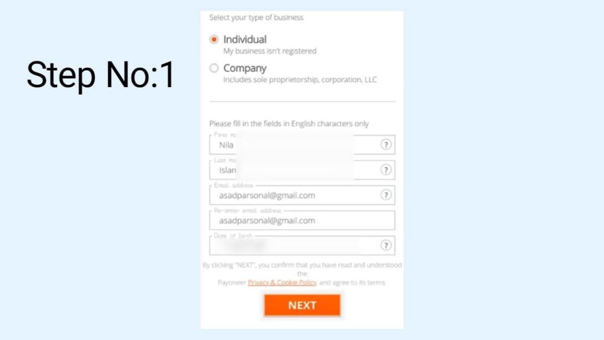 পেওনিয়ার একাউন্ট