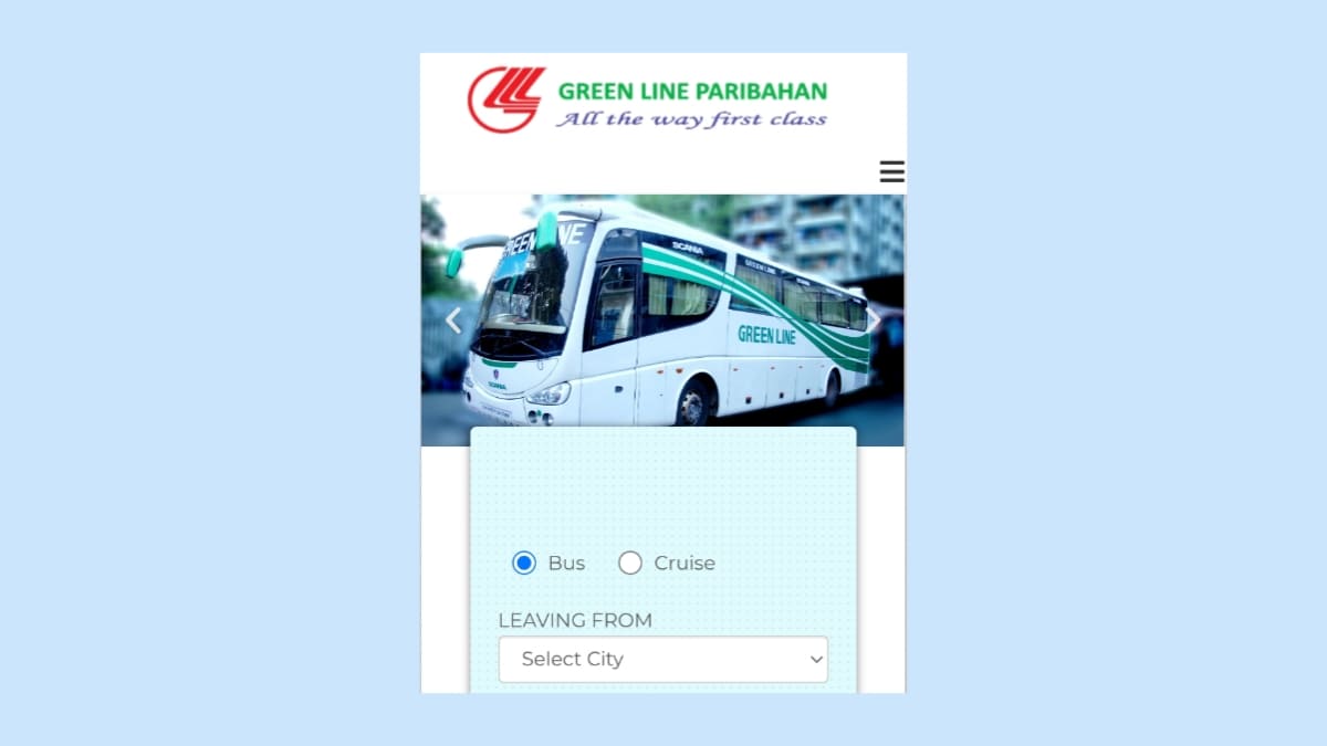 গ্রীন লাইন বাস টিকেট