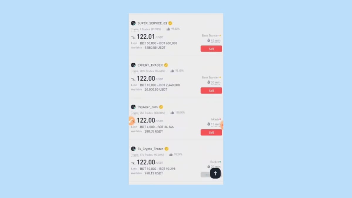 বাইনান্স থেকে বিকাশে টাকা উত্তোলন