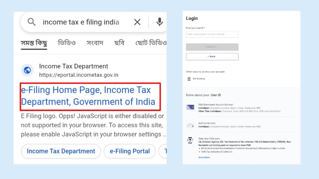 income tax e filing