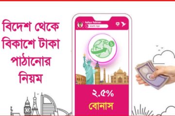 বিদেশ থেকে বিকাশে টাকা পাঠানোর নিয়ম