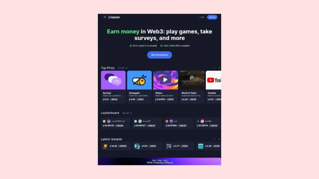 Jumptask থেকে ইনকাম