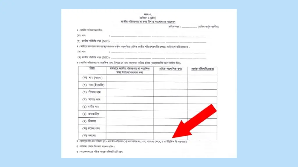 জাতীয় পরিচয়পত্রের ছবি পরিবর্তন